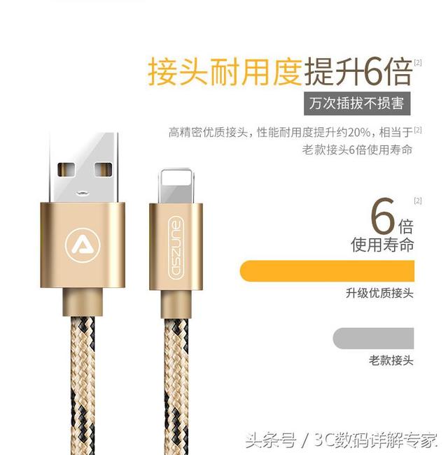 蘋果iPhone6/6s/5/5s/7數(shù)據(jù)線2米原裝正品快充Plus版-圖4